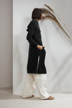 Load image into Gallery viewer, North Hooded Yak Cashmere-blend Dress Black| 22 Factor | ECO-LUXE knitwear
