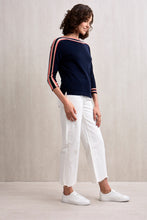 Load image into Gallery viewer, Eden Boat Neck Top Navy