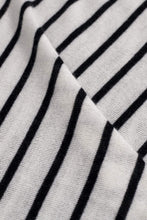 Load image into Gallery viewer, Nieva Intarsia Feather Cashmere Top Ivory / Black