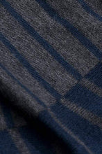 Load image into Gallery viewer, Nieva Intarsia Feather Cashmere Top Charcoal/Teal
