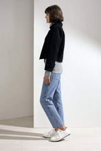 Load image into Gallery viewer, Aria Double-faced Cashmere Double Breasted Military Coat Black