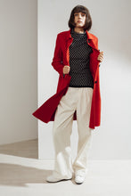 Load image into Gallery viewer, Eve Double-face Cashmere Car Coat Red| 22 Factor | ECO-LUXE knitwear