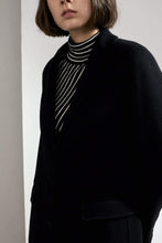 Load image into Gallery viewer, Sophie Double-faced Cashmere Tailored Coat Black