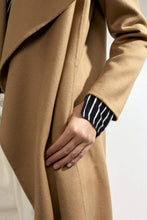 Load image into Gallery viewer, Claire Double-faced Cashmere Waterfall Coat Camel
