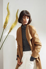 Load image into Gallery viewer, Claire Double-face Cashmere Waterfall Coat Camel| 22 Factor | ECO-LUXE knitwear