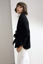 Load image into Gallery viewer, Haley Double-faced Cashmere Wrap Coat Black
