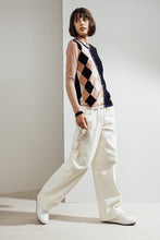 Load image into Gallery viewer, Lumi Argyle Cardigan Black | 22 Factor | ECO-LUXE knitwear
