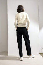 Load image into Gallery viewer, Personalized Garnet Embroidered Cashmere Cardigan White/Black