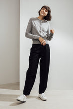 Load image into Gallery viewer, Garnet Embroidered Cashmere Cardigan Grey/Ivory| 22 Factor | ECO-LUXE knitwear