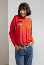 Load image into Gallery viewer, Alba Embroidered Merino Top Red| 22 Factor | ECO-LUXE knitwear