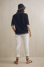 Load image into Gallery viewer, Riley Collared Knit Top Black | 22 Factor