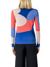 Load image into Gallery viewer, Intarsia Roll Neck in Navy