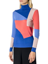 Load image into Gallery viewer, Intarsia Roll Neck in Navy