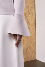 Load image into Gallery viewer, Khione Merino Bell Sleeved Crew Enoki | 22 Factor | ECO-LUXE knitwear