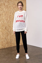 Load image into Gallery viewer, 'I am Enough' Intarsia Wool Sweater Ivory | 22 Factor | ECO-LUXE knitwear