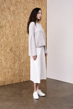 Load image into Gallery viewer, Hestia Flared Sleeve Cropped Top Mercury | 22 Factor | ECO-LUXE knitwear