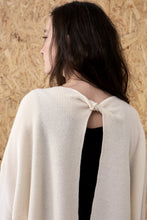 Load image into Gallery viewer, Selene Cashmere Back Twist Pullover Ivory | 22 Factor | ECO-LUXE knitwear