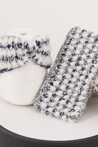 22 Factor | Hola Crochet Headband & Clutch Grey Blue Gift Set