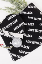 Load image into Gallery viewer, 22 Factor | Accessories | &#39;Live With Less&#39; Beanie &amp; Scarf Black Gift Set
