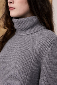 Athena Cashmere Pullover Dark Melange Grey | 22 Factor | ECO-LUXE knitwear 
