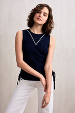 Load image into Gallery viewer, Idalia Ribbed Top Navy
