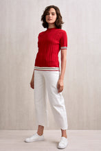 Load image into Gallery viewer, Kyra Short Sleeve Knit Top Red
