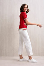 Load image into Gallery viewer, Kyra Short Sleeve Knit Top Red
