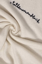 Load image into Gallery viewer, Personalized Paloma Embroidered Cashmere Sweater White/Black
