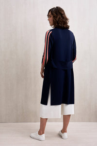 Hazel Sleeveless Open Trench Navy