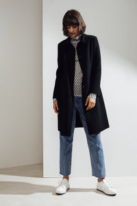 Eve Double-faced Cashmere Car Coat Black