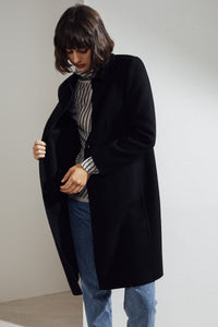 Eve Double-faced Cashmere Car Coat Black