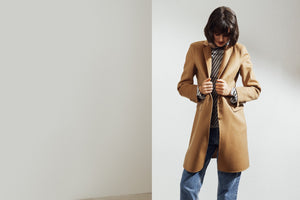 Sophie Double-face Cashmere Tailored Coat Camel| 22 Factor | ECO-LUXE knitwear 