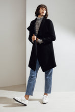 Load image into Gallery viewer, Claire Double-faced Cashmere Waterfall Coat Black
