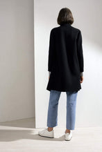 Load image into Gallery viewer, Claire Double-faced Cashmere Waterfall Coat Black
