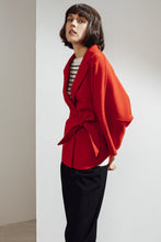 Load image into Gallery viewer, Haley Double-face Cashmere Wrap Coat Red| 22 Factor | ECO-LUXE knitwear 
