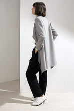 Load image into Gallery viewer, Claire Double-faced Cashmere Waterfall Coat Grey/Pink
