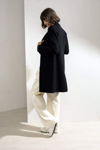 Sophie Double-faced Cashmere Tailored Coat Black