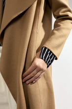 Load image into Gallery viewer, Claire Double-faced Cashmere Waterfall Coat Camel
