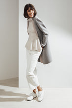 Load image into Gallery viewer, Sophie Double-face Cashmere Tailored Coat Grey/Pink| 22 Factor | ECO-LUXE knitwear 
