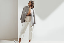 Load image into Gallery viewer, Alda Reversible Double-face Cashmere Wrap Coat Grey/Pink | 22 Factor | ECO-LUXE knitwear 
