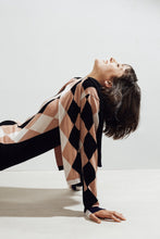 Load image into Gallery viewer, Lucia Asymmetric Argyle Tunic Black| 22 Factor | ECO-LUXE knitwear 
