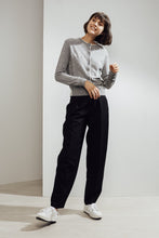 Load image into Gallery viewer, Garnet Embroidered Cashmere Cardigan Grey/Ivory| 22 Factor | ECO-LUXE knitwear 
