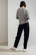 Load image into Gallery viewer, Paloma Embroidered Cashmere Sweater Grey/Ivory| 22 Factor | ECO-LUXE knitwear 
