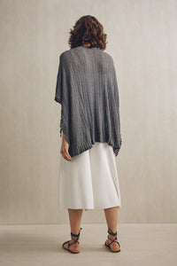 Etain Knitted Lace Kaftan Charcoal | 22 Factor