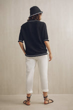 Load image into Gallery viewer, Riley Collared Knit Top Black | 22 Factor
