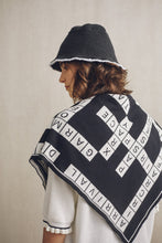 Load image into Gallery viewer, Inflight Crossword Scarf Black X White | 22 Factor
