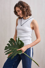 Load image into Gallery viewer, Idalia Ribbed Top White
