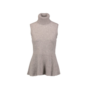 Daphne Sleeveless Cashmere Top Melange Grey | 22 Factor | ECO-LUXE knitwear 