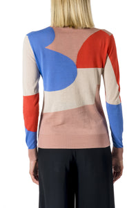 22 Factor | Top | Intarsia Roll Neck in Beige