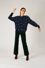 Load image into Gallery viewer, Unisex Ribbed Sweater Navy/Blue
